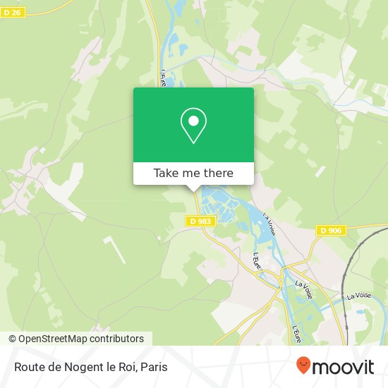 Route de Nogent le Roi map
