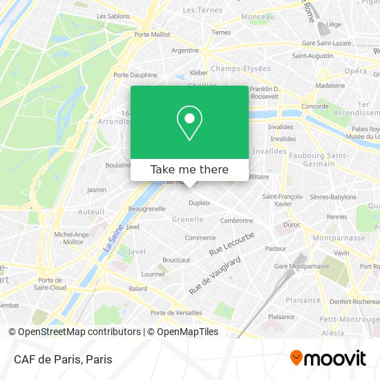CAF de Paris map