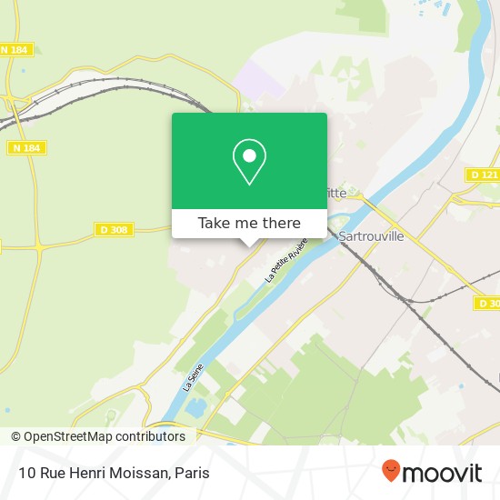 Mapa 10 Rue Henri Moissan