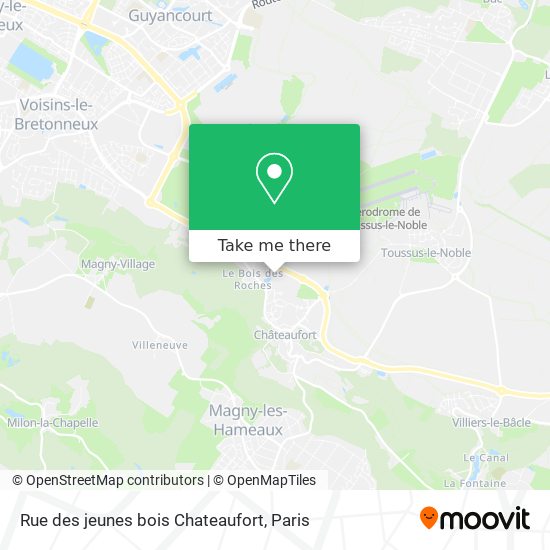 Mapa Rue des jeunes bois Chateaufort