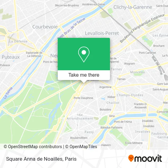 Square Anna de Noailles map