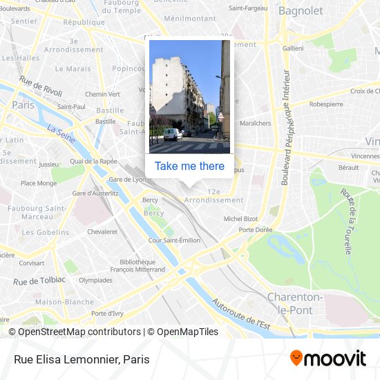 Mapa Rue Elisa Lemonnier