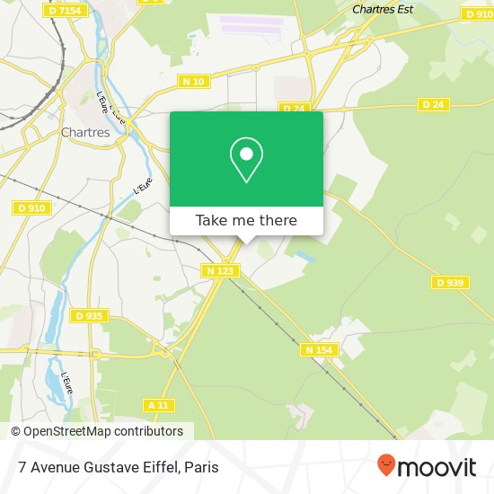 Mapa 7 Avenue Gustave Eiffel