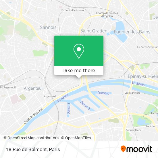 Mapa 18 Rue de Balmont