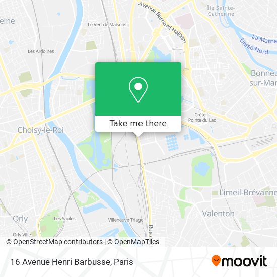 Mapa 16 Avenue Henri Barbusse