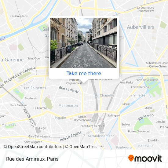 Mapa Rue des Amiraux