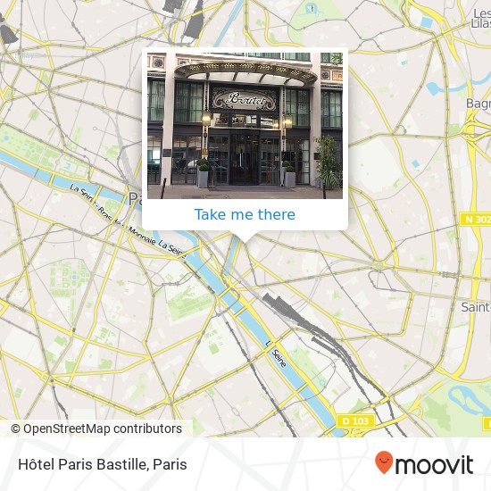 Hôtel Paris Bastille map