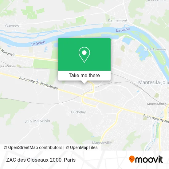 ZAC des Closeaux 2000 map