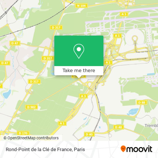 Mapa Rond-Point de la Clé de France