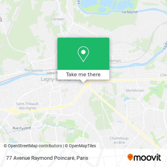 Mapa 77 Avenue Raymond Poincaré