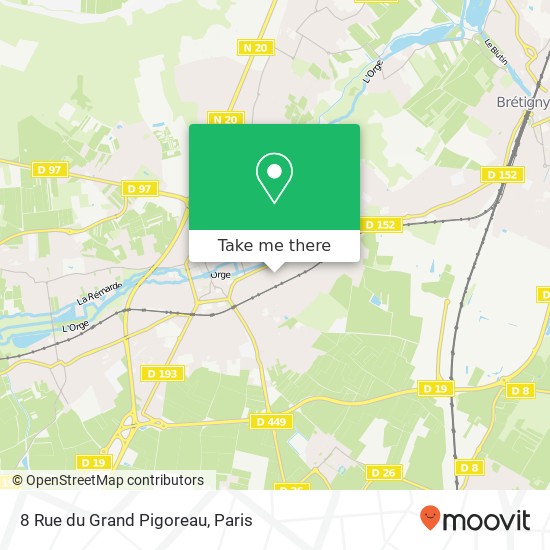 Mapa 8 Rue du Grand Pigoreau