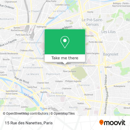 Mapa 15 Rue des Nanettes