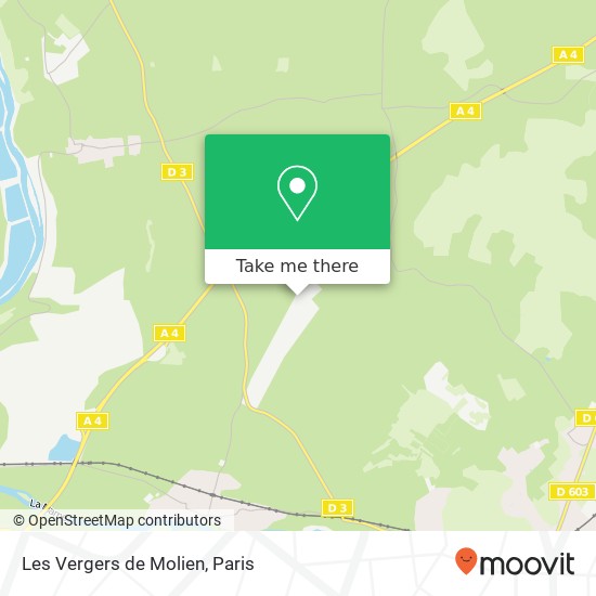 Mapa Les Vergers de Molien