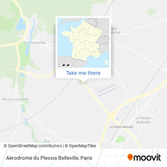Mapa Aérodrome du Plessis Belleville