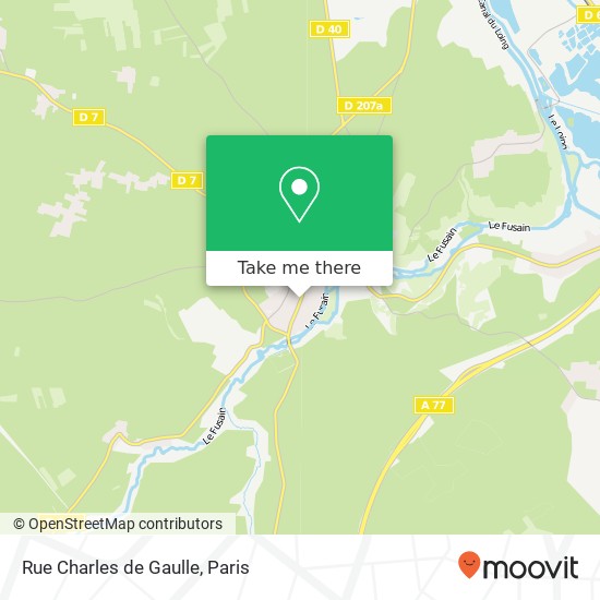 Rue Charles de Gaulle map