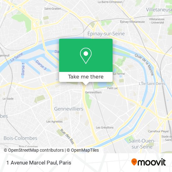 Mapa 1 Avenue Marcel Paul