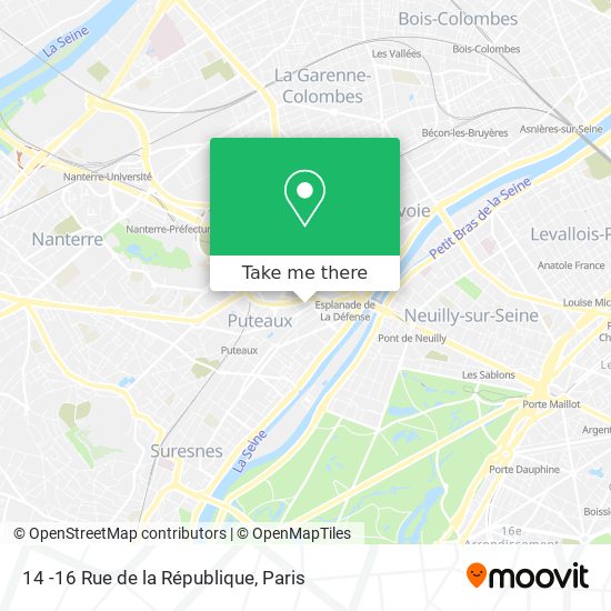 Mapa 14 -16 Rue de la République
