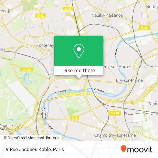Mapa 9 Rue Jacques Kable