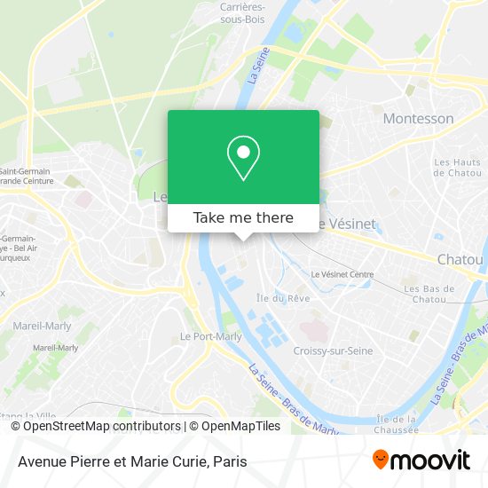 Mapa Avenue Pierre et Marie Curie