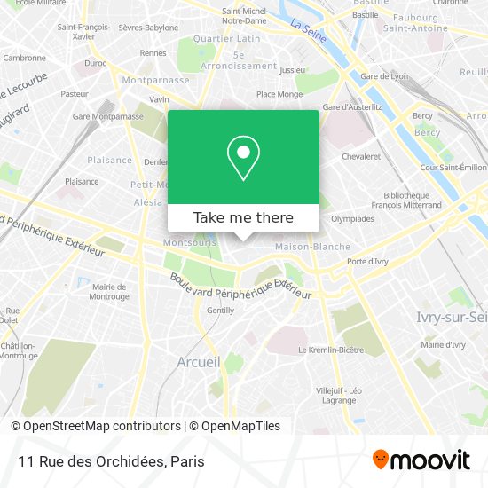 Mapa 11 Rue des Orchidées