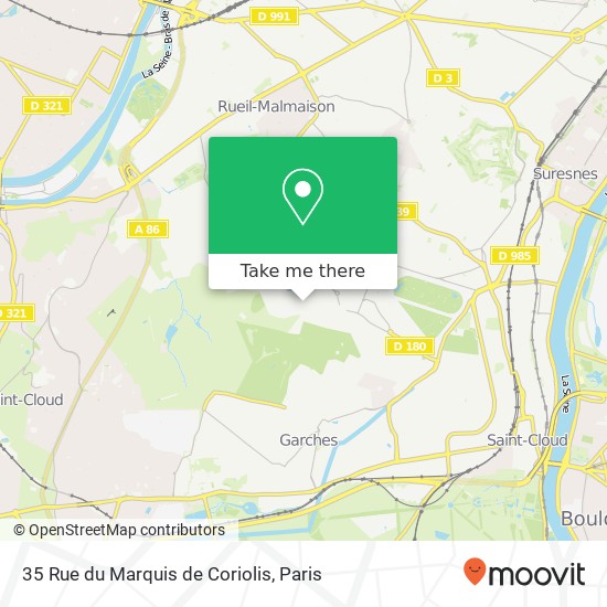 Mapa 35 Rue du Marquis de Coriolis
