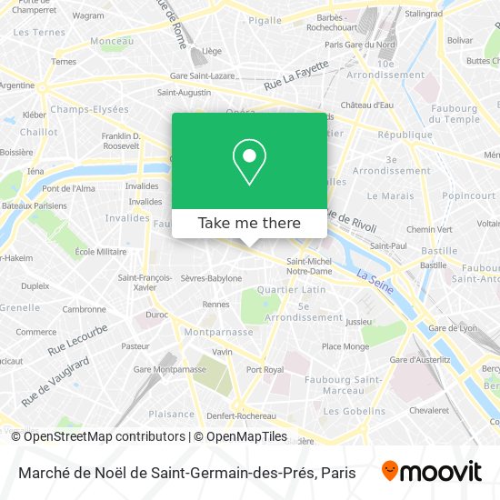 Mapa Marché de Noël de Saint-Germain-des-Prés