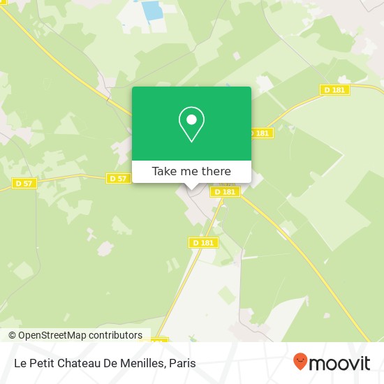 Le Petit Chateau De Menilles map