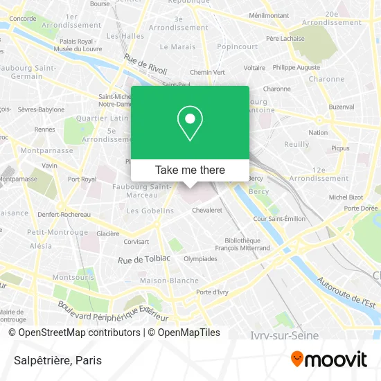 Salpêtrière map