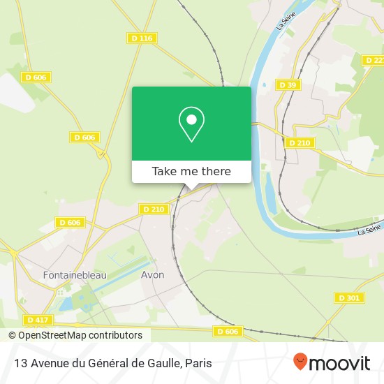 Mapa 13 Avenue du Général de Gaulle