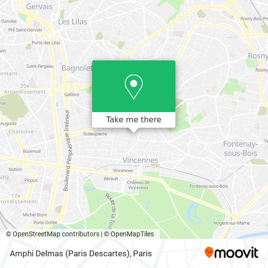 Mapa Amphi Delmas (Paris Descartes)