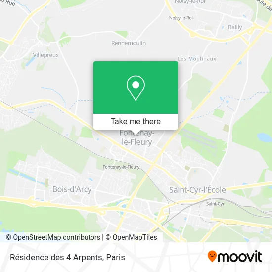 Résidence des 4 Arpents map