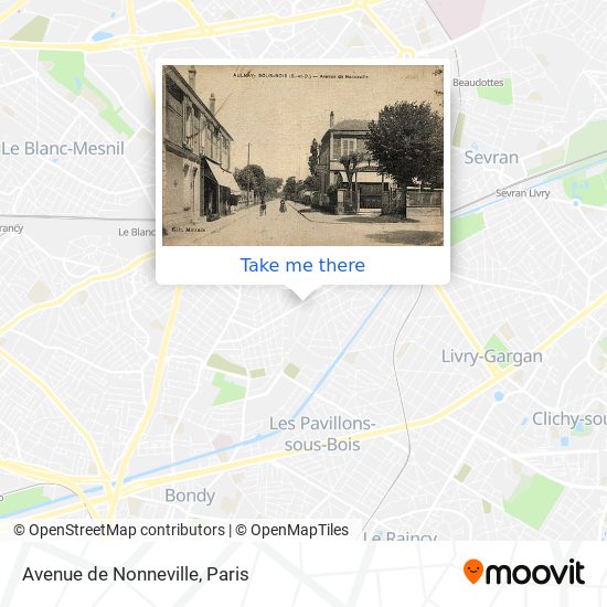 Mapa Avenue de Nonneville