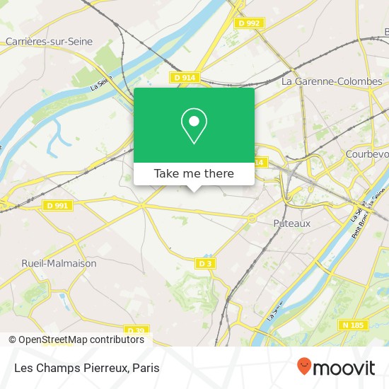 Mapa Les Champs Pierreux