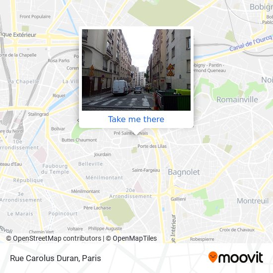 Mapa Rue Carolus Duran