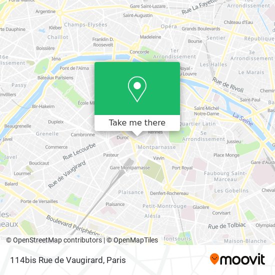 Mapa 114bis Rue de Vaugirard