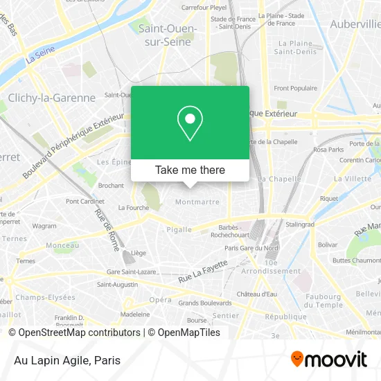 Au Lapin Agile map