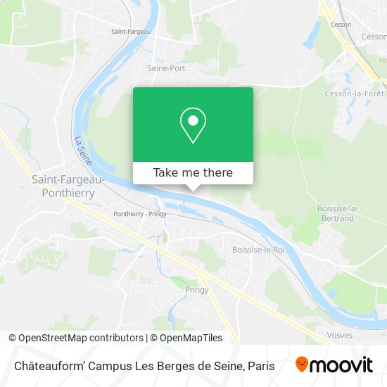 Mapa Châteauform’ Campus Les Berges de Seine