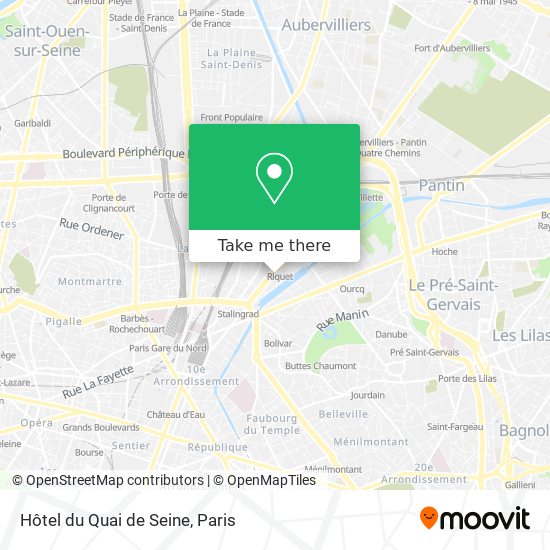Mapa Hôtel du Quai de Seine