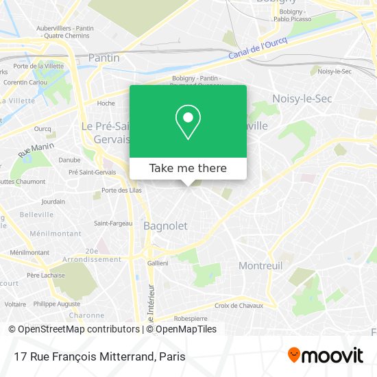 Mapa 17 Rue François Mitterrand