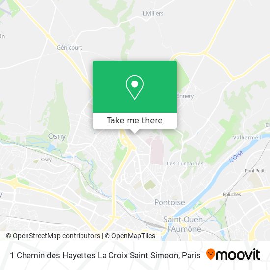 Mapa 1 Chemin des Hayettes La Croix Saint Simeon