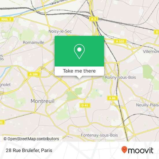 Mapa 28 Rue Brulefer