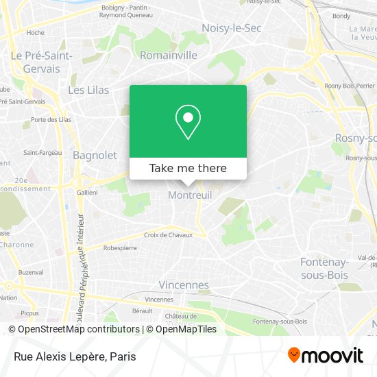 Mapa Rue Alexis Lepère