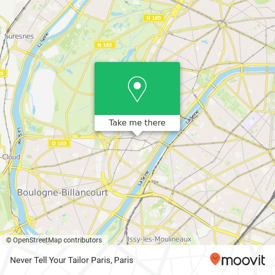 Mapa Never Tell Your Tailor Paris