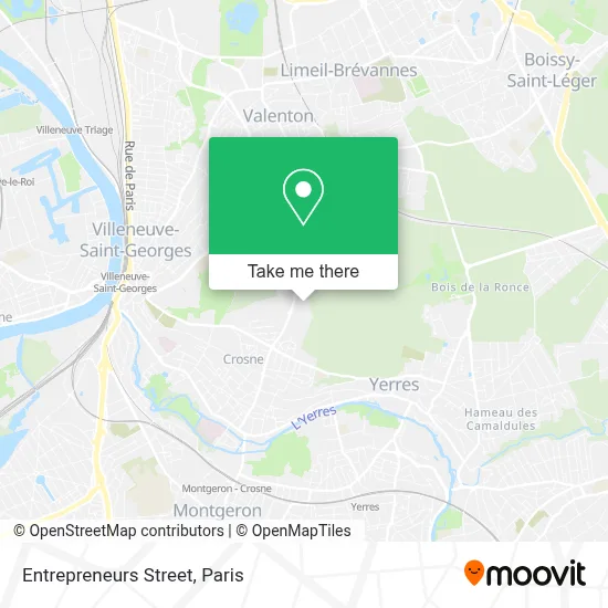 Mapa Rue des Entrepreneurs