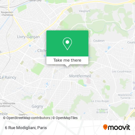 Mapa 6 Rue Modigliani