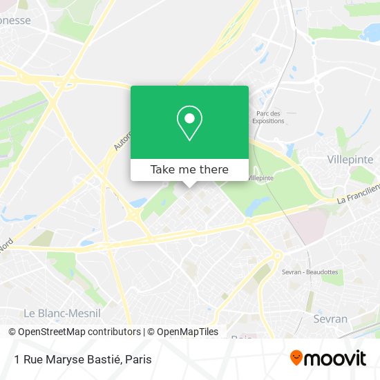Mapa 1 Rue Maryse Bastié