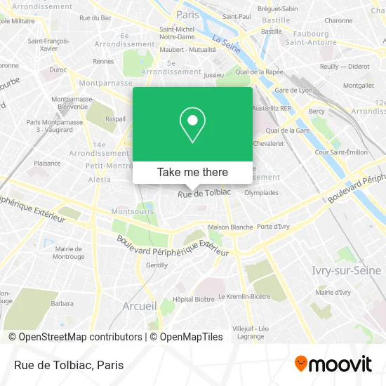Rue de Tolbiac map