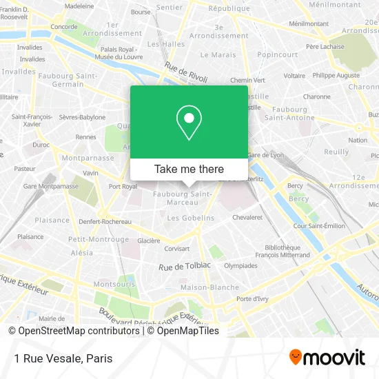 1 Rue Vesale map