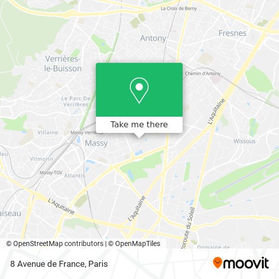 Mapa 8 Avenue de France