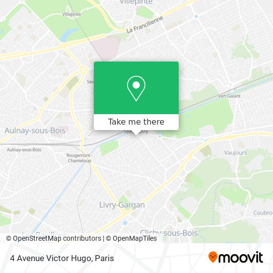 Mapa 4 Avenue Victor Hugo